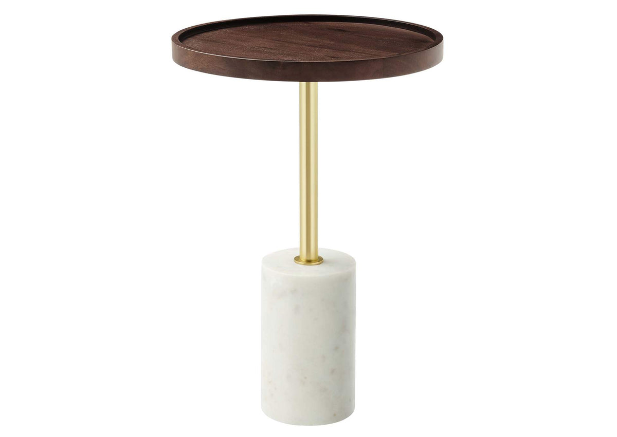 EEI-6607-WHI-WAC Amina Round Acacia Wood Side Table By Modway