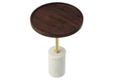 EEI-6607-WHI-WAC Amina Round Acacia Wood Side Table By Modway