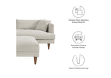 EEI-6614-HEI Zoya Down Filled Overstuffed Sofa And Ottoman Set By Modway