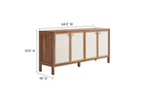 EEI-6616-WAL Capri 65" Wood Grain Sideboard Storage Cabinet By Modway
