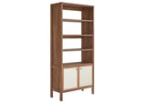 EEI-6619-WAL Capri 4-Shelf Wood Grain Bookcase By Modway