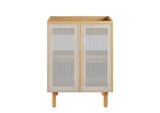 EEI-6621-OAK Calla 24" Perforated Metal Bathroom Vanity Cabinet - Sink Basin Not Included - By Modway