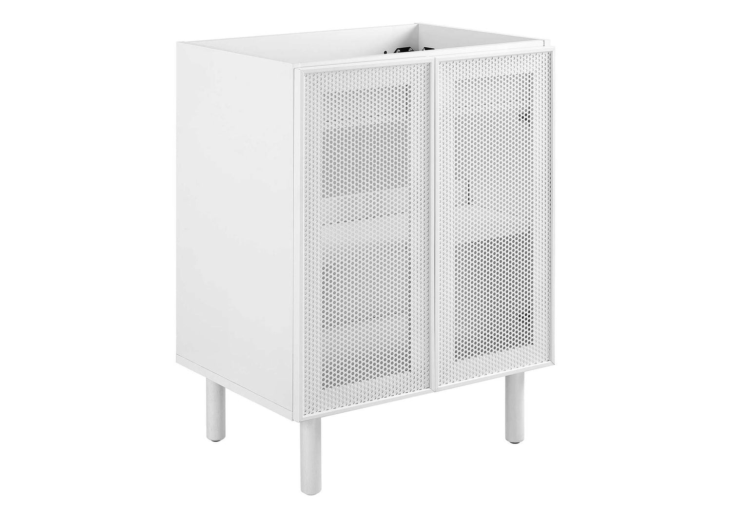 EEI-6621-WHI Calla 24" Perforated Metal Bathroom Vanity Cabinet - Sink Basin Not Included - By Modway