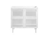 EEI-6622-WHI Calla 36" Perforated Metal Bathroom Vanity Cabinet - Sink Basin Not Included - By Modway