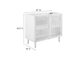EEI-6622-WHI Calla 36" Perforated Metal Bathroom Vanity Cabinet - Sink Basin Not Included - By Modway