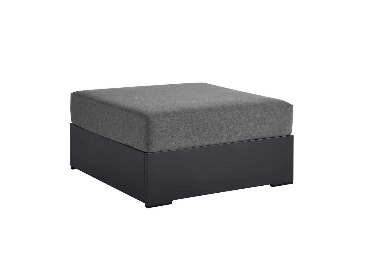 EEI-6627-GRY-CHA Tahoe Outdoor Patio Powder-Coated Aluminum Ottoman By Modway