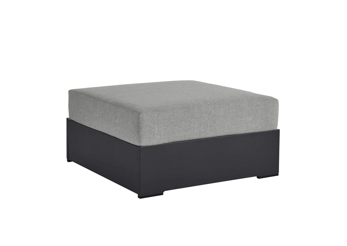 EEI-6627-GRY-GRY Tahoe Outdoor Patio Powder-Coated Aluminum Ottoman By Modway