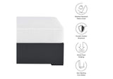 EEI-6627-GRY-WHI Tahoe Outdoor Patio Powder-Coated Aluminum Ottoman By Modway