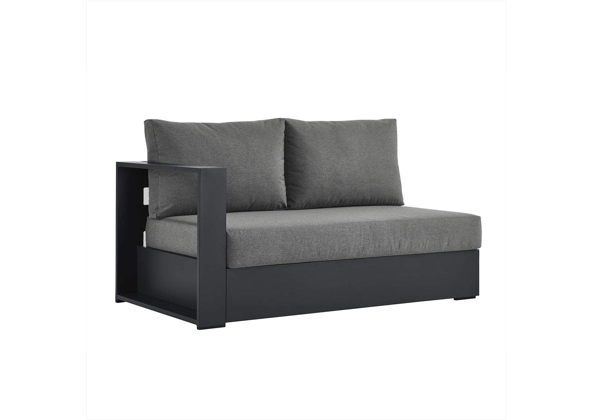 EEI-6629-GRY-CHA Tahoe Outdoor Patio Powder-Coated Aluminum Modular Left-Facing Loveseat By Modway