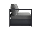 EEI-6629-GRY-CHA Tahoe Outdoor Patio Powder-Coated Aluminum Modular Left-Facing Loveseat By Modway