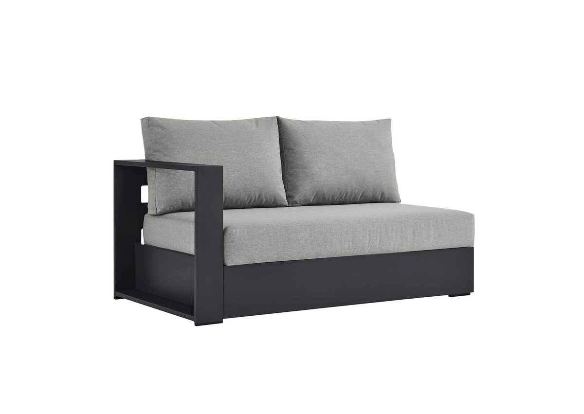 EEI-6629-GRY-GRY Tahoe Outdoor Patio Powder-Coated Aluminum Modular Left-Facing Loveseat By Modway