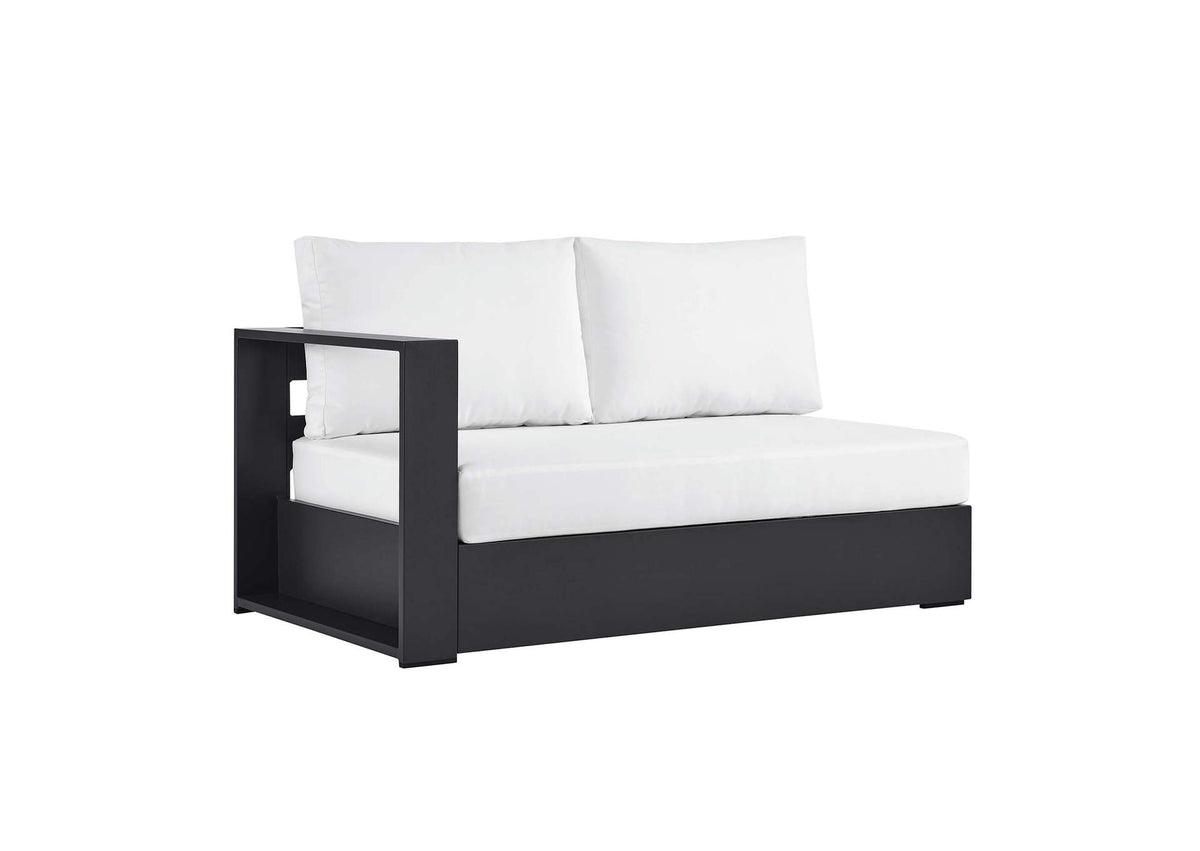 EEI-6629-GRY-WHI Tahoe Outdoor Patio Powder-Coated Aluminum Modular Left-Facing Loveseat By Modway