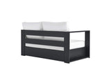 EEI-6629-GRY-WHI Tahoe Outdoor Patio Powder-Coated Aluminum Modular Left-Facing Loveseat By Modway