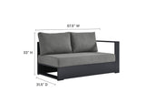 EEI-6630-GRY-CHA Tahoe Outdoor Patio Powder-Coated Aluminum Modular Right-Facing Loveseat By Modway