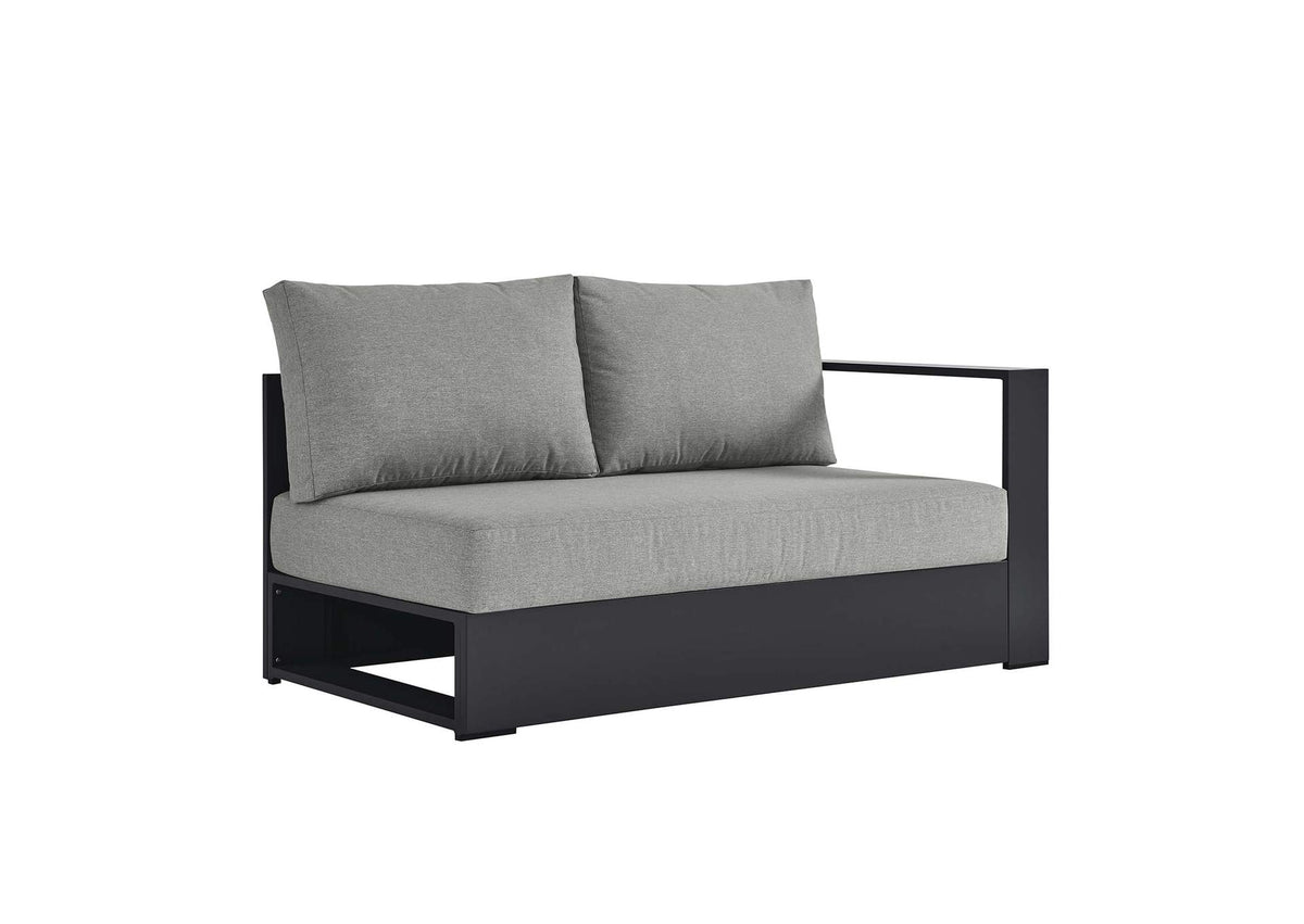 EEI-6630-GRY-GRY Tahoe Outdoor Patio Powder-Coated Aluminum Modular Right-Facing Loveseat By Modway
