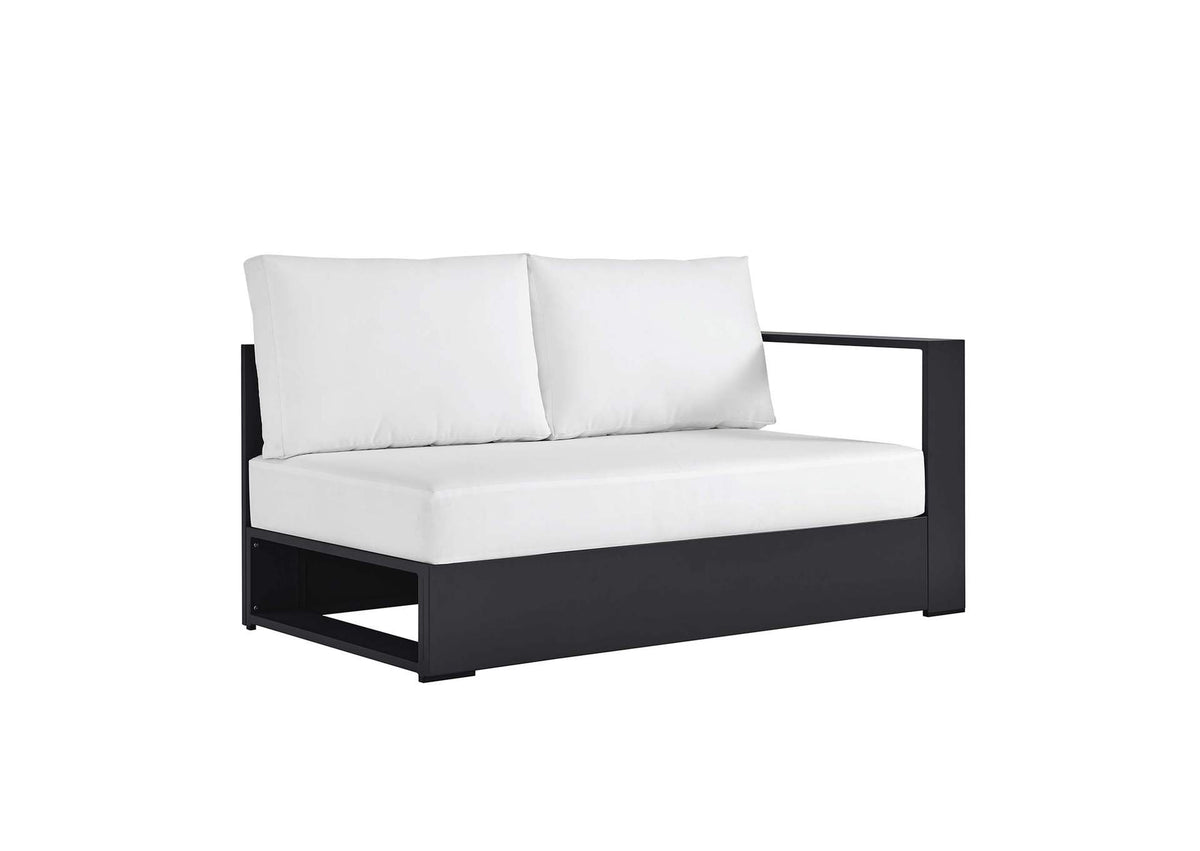 EEI-6630-GRY-WHI Tahoe Outdoor Patio Powder-Coated Aluminum Modular Right-Facing Loveseat By Modway