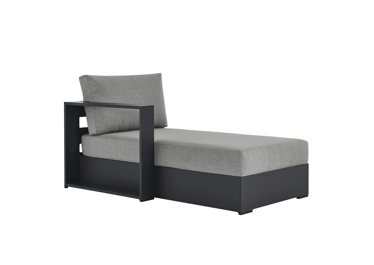 EEI-6632-GRY-GRY Tahoe Outdoor Patio Powder-Coated Aluminum Modular Left-Facing Chaise Lounge By Modway