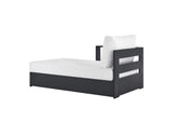 EEI-6632-GRY-WHI Tahoe Outdoor Patio Powder-Coated Aluminum Modular Left-Facing Chaise Lounge By Modway