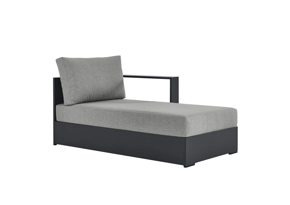 EEI-6633-GRY-GRY Tahoe Outdoor Patio Powder-Coated Aluminum Modular Right-Facing Chaise Lounge By Modway