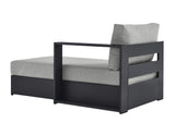 EEI-6633-GRY-GRY Tahoe Outdoor Patio Powder-Coated Aluminum Modular Right-Facing Chaise Lounge By Modway