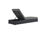 EEI-6634-GRY-CHA Tahoe Outdoor Patio Powder-Coated Aluminum Chaise Lounge Chair By Modway