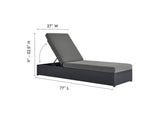 EEI-6634-GRY-CHA Tahoe Outdoor Patio Powder-Coated Aluminum Chaise Lounge Chair By Modway