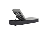 EEI-6634-GRY-GRY Tahoe Outdoor Patio Powder-Coated Aluminum Chaise Lounge Chair By Modway