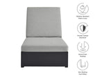 EEI-6634-GRY-GRY Tahoe Outdoor Patio Powder-Coated Aluminum Chaise Lounge Chair By Modway