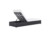 EEI-6634-GRY-WHI Tahoe Outdoor Patio Powder-Coated Aluminum Chaise Lounge Chair By Modway
