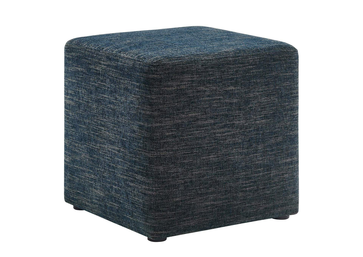 EEI-6636-HEA Callum 17" Square Woven Heathered Fabric Upholstered Ottoman By Modway