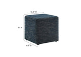 EEI-6636-HEA Callum 17" Square Woven Heathered Fabric Upholstered Ottoman By Modway