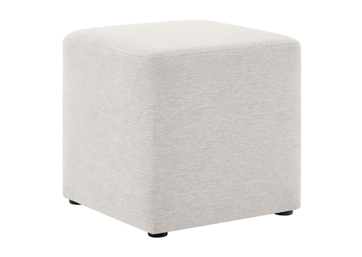 EEI-6636-HEI Callum 17" Square Woven Heathered Fabric Upholstered Ottoman By Modway