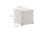 EEI-6636-HEI Callum 17" Square Woven Heathered Fabric Upholstered Ottoman By Modway