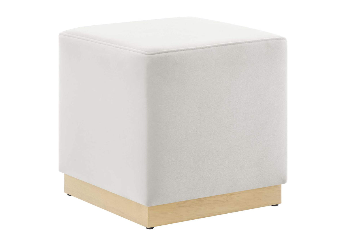 EEI-6640-ALA-NAT Tilden 17" Square Performance Velvet Upholstered Ottoman By Modway
