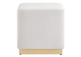 EEI-6640-ALA-NAT Tilden 17" Square Performance Velvet Upholstered Ottoman By Modway