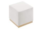 EEI-6640-ALA-NAT Tilden 17" Square Performance Velvet Upholstered Ottoman By Modway