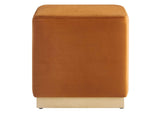 EEI-6640-RUS-NAT Tilden 17" Square Performance Velvet Upholstered Ottoman By Modway