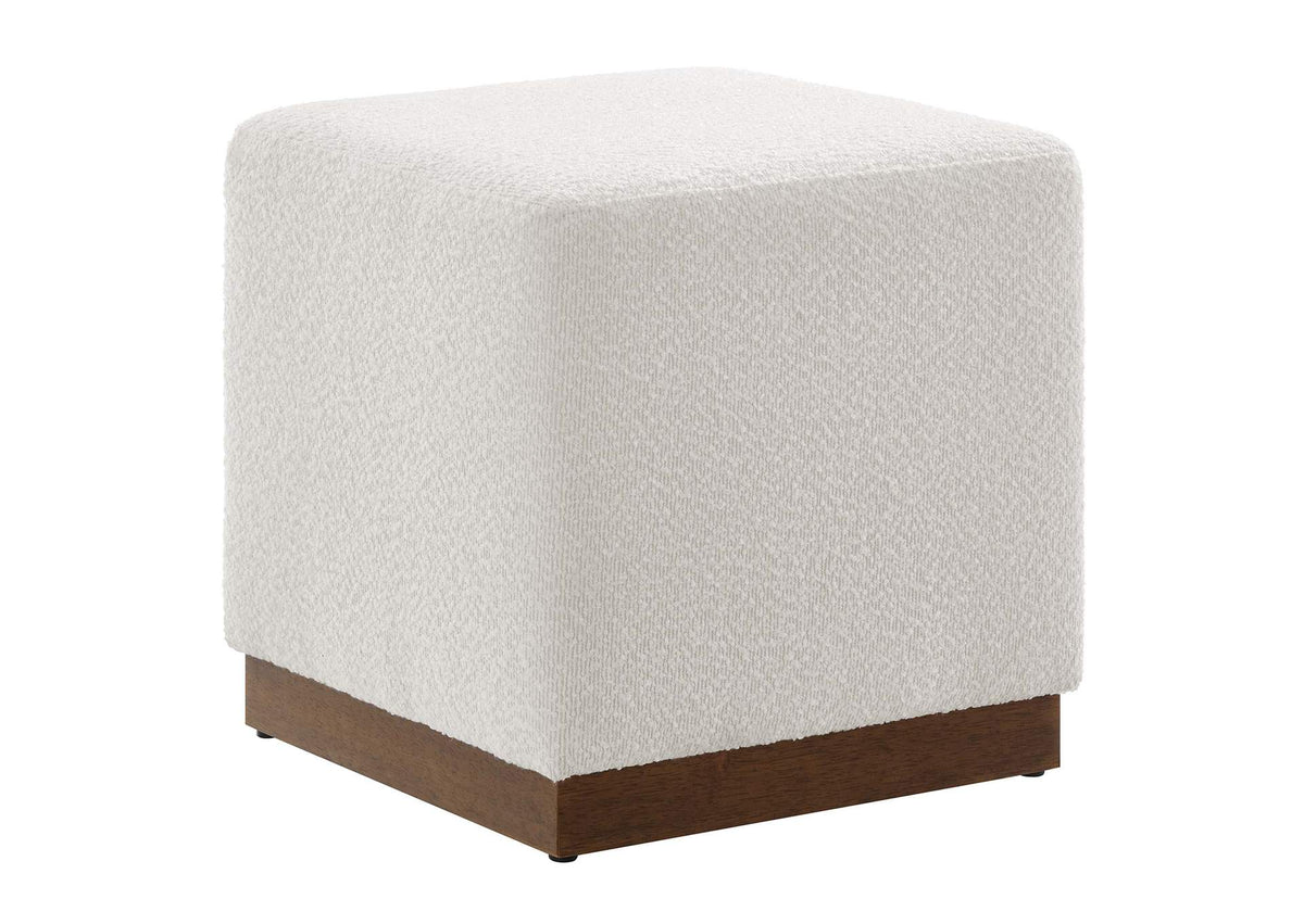 EEI-6641-CLO-WAL Tilden 17" Square Boucle Upholstered Ottoman By Modway