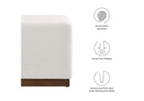 EEI-6641-CLO-WAL Tilden 17" Square Boucle Upholstered Ottoman By Modway