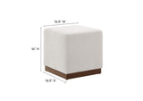EEI-6641-CLO-WAL Tilden 17" Square Boucle Upholstered Ottoman By Modway