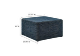 EEI-6642-HEA Callum Large 28" Square Woven Heathered Fabric Upholstered Ottoman By Modway