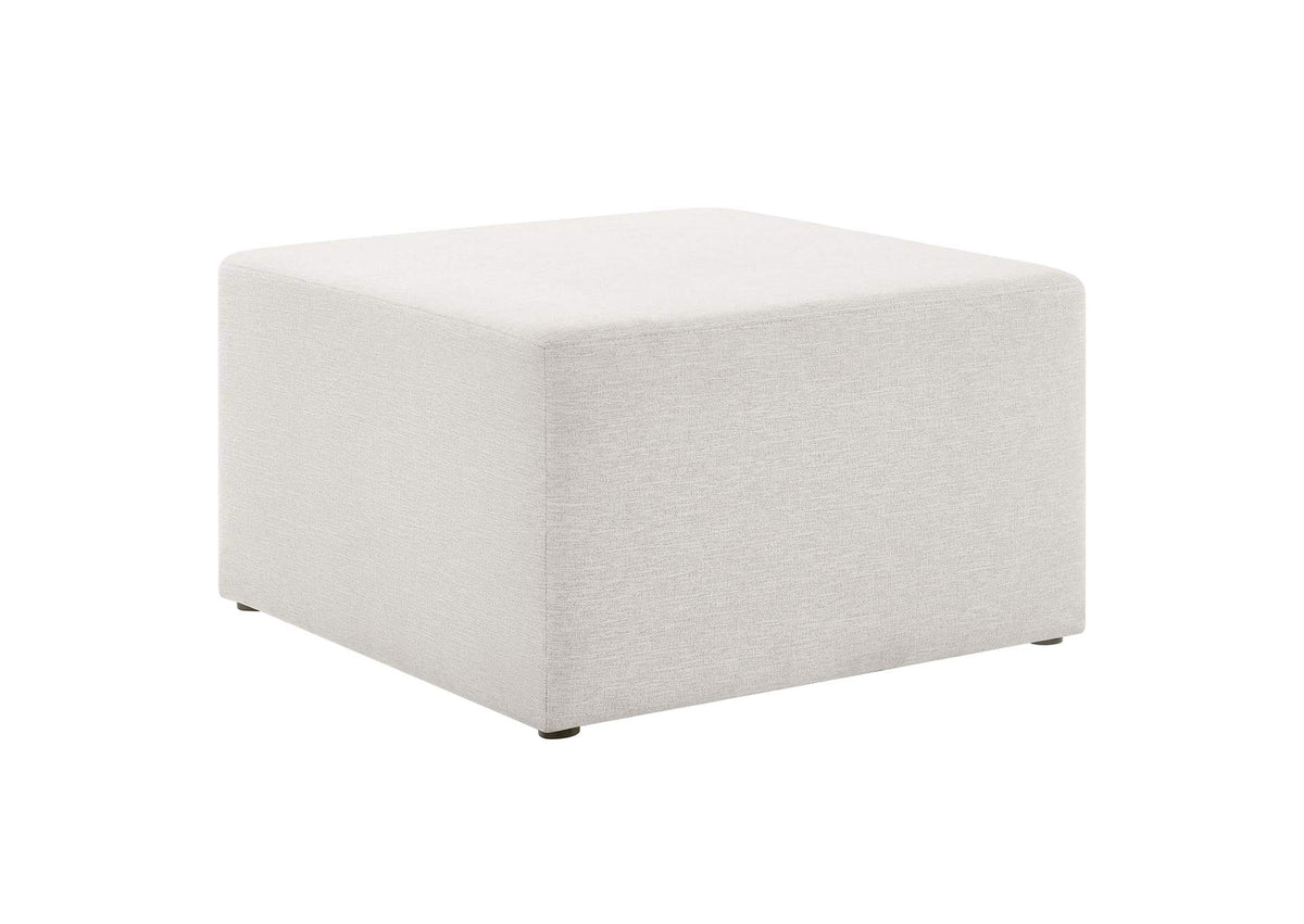 EEI-6642-HEI Callum Large 28" Square Woven Heathered Fabric Upholstered Ottoman By Modway