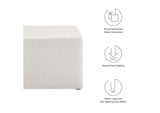 EEI-6642-HEI Callum Large 28" Square Woven Heathered Fabric Upholstered Ottoman By Modway