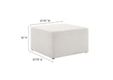 EEI-6642-HEI Callum Large 28" Square Woven Heathered Fabric Upholstered Ottoman By Modway