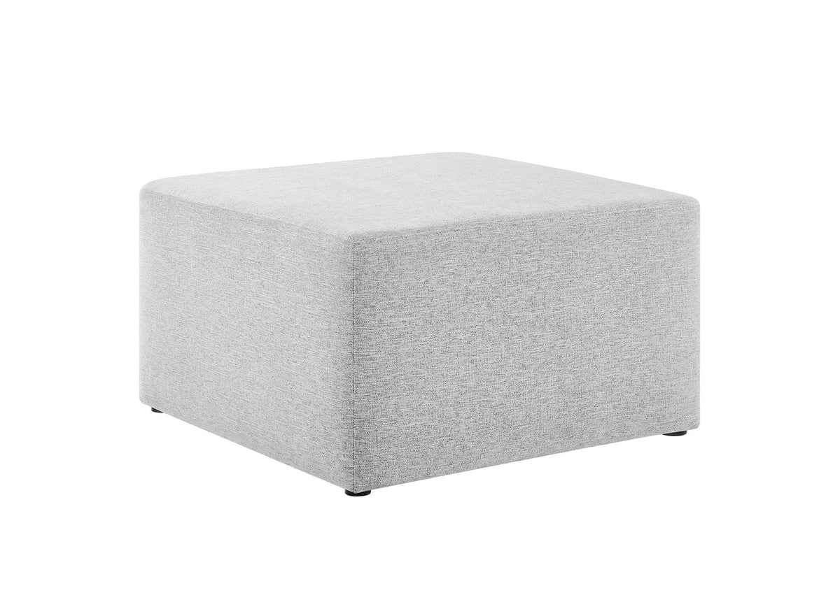 EEI-6642-HLG Callum Large 28" Square Woven Heathered Fabric Upholstered Ottoman By Modway