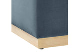 EEI-6643-CAB-NAT Tilden Large 28" Square Performance Velvet Upholstered Ottoman By Modway