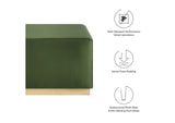 EEI-6643-MOG-NAT Tilden Large 28" Square Performance Velvet Upholstered Ottoman By Modway