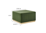 EEI-6643-MOG-NAT Tilden Large 28" Square Performance Velvet Upholstered Ottoman By Modway