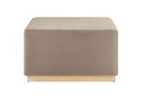 EEI-6643-TAU-NAT Tilden Large 28" Square Performance Velvet Upholstered Ottoman By Modway