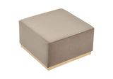 EEI-6643-TAU-NAT Tilden Large 28" Square Performance Velvet Upholstered Ottoman By Modway